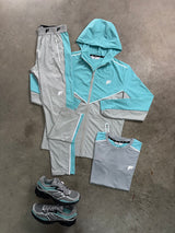 Fresh Core 3 Piece Grey Aqua Fade Tracksuit