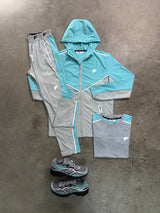 Fresh Core 3 Piece Grey Aqua Fade Tracksuit