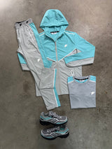 Fresh Core 3 Piece Grey Aqua Fade Tracksuit